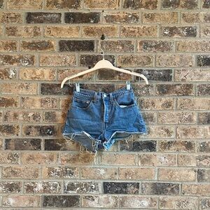 Levi's 501 Distressed Blue Jean Shorts